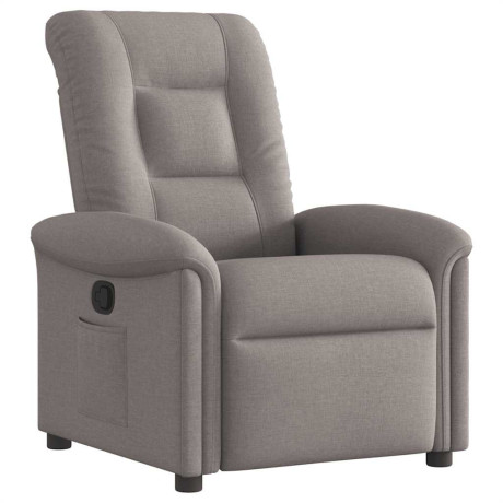 vidaXL Fauteuil verstelbaar stof taupe afbeelding2 - 1