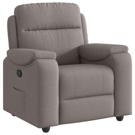 vidaXL Fauteuil verstelbaar stof taupe afbeelding2 - 1