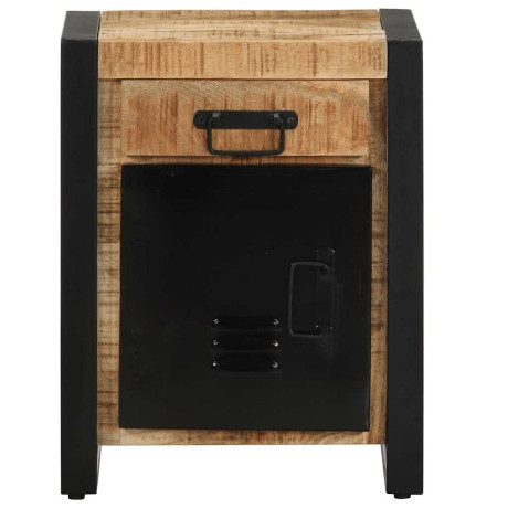 vidaXL Nachtkastje 40x30x50 cm massief ruw mangohout afbeelding2 - 1