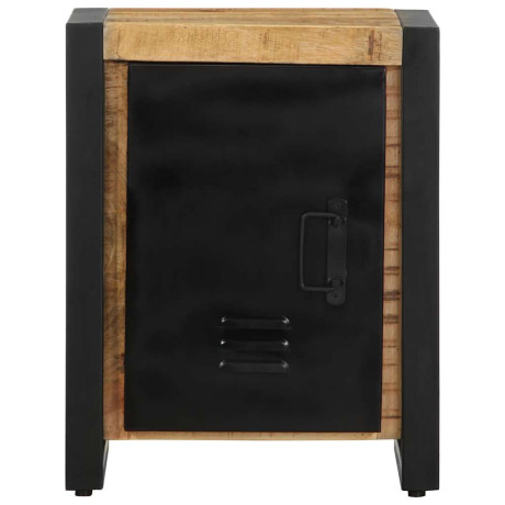 vidaXL Nachtkastje 40x30x51 cm massief ruw mangohout afbeelding2 - 1