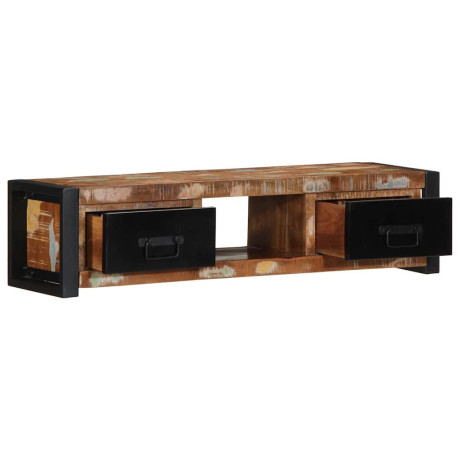 vidaXL Tv-meubel 100x30x25 cm massief gerecycled hout afbeelding2 - 1