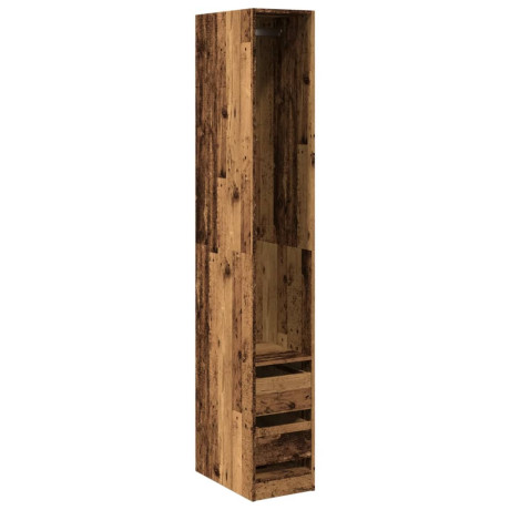 vidaXL Kledingkast 30x50x200 cm bewerkt hout oud hout afbeelding2 - 1