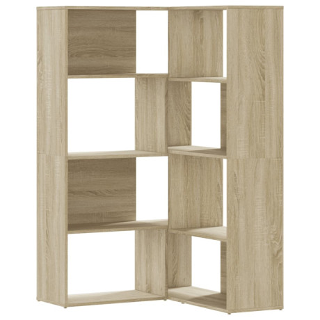 vidaXL Boekenkast 4-laags hoek 85x85x140 cm bewerkt hout sonoma eiken afbeelding2 - 1
