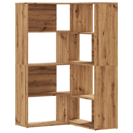 vidaXL Boekenkast 4-laags hoek 85x85x140 cm hout artisanaal eikenkleur afbeelding2 - 1