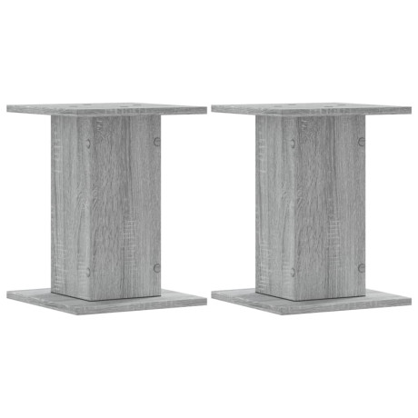 vidaXL Plantenstandaards 2 st 30x30x40 cm bewerkt hout grijs sonoma afbeelding2 - 1