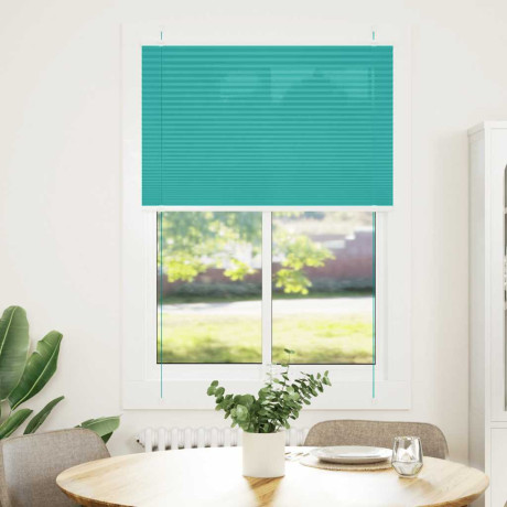 vidaXL Plissé rolgordijn 95x150 cm stofbreedte 94,4 cm petrol groen afbeelding2 - 1