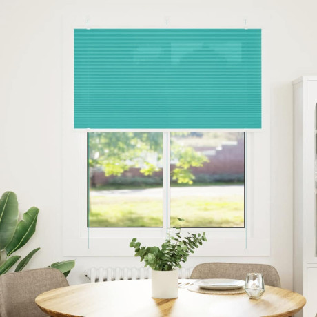 vidaXL Plissé rolgordijn 110x150cm stofbreedte 109,4cm petrol groen afbeelding2 - 1