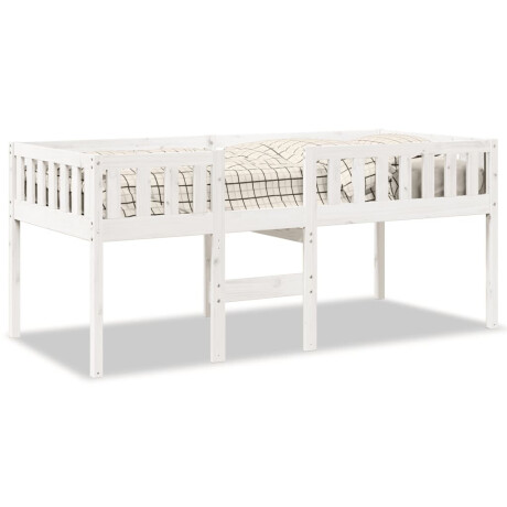 vidaXL Kinderbed zonder matras massief grenenhout wit 75x190 cm afbeelding2 - 1