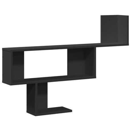 vidaXL Wandschap 100x15x70 cm bewerkt hout zwart afbeelding2 - 1