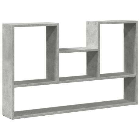 vidaXL Wandschap 99x15x60 cm bewerkt hout betongrijs afbeelding2 - 1