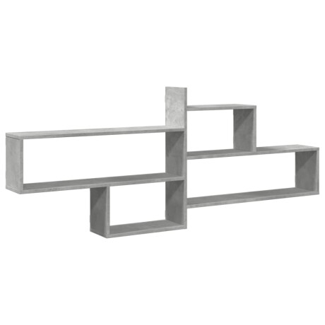 vidaXL Wandschap 167,5x18x68 cm bewerkt hout betongrijs afbeelding2 - 1