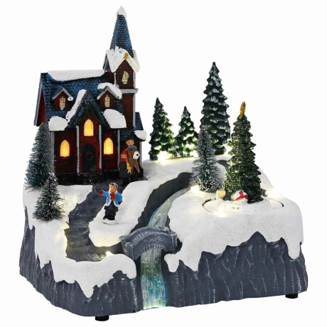 vidaXL Kerstdorp Multikleur 20.5 x 17 x 21 cm Kunststof afbeelding2 - 1