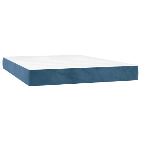 vidaXL Pocketveringmatras 140x220x20 cm fluweel donkerblauw afbeelding2 - 1