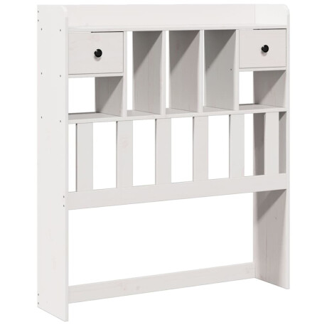 vidaXL Hoofdbord met opbergruimte 90 cm massief grenenhout wit afbeelding2 - 1