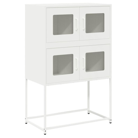 vidaXL Hoge kast 68x39x107 cm staal wit afbeelding2 - 1