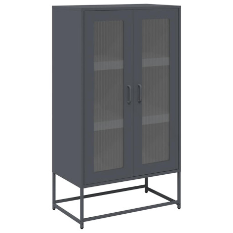 vidaXL Hoge kast 68x39x123 cm staal antracietkleurig afbeelding2 - 1