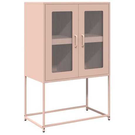 vidaXL Hoge kast 68x39x107 cm staal roze afbeelding2 - 1