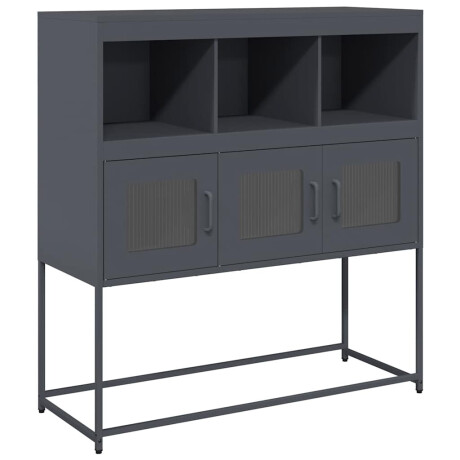 vidaXL Dressoir 100,5x39x107 cm koudgewalst staal antracietkleurig afbeelding2 - 1