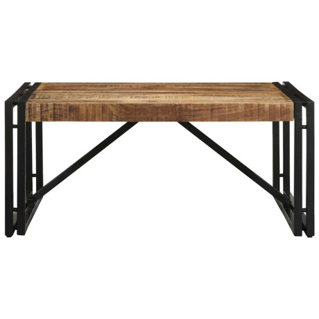 vidaXL Salontafel 80x80x35 cm massief ruw mangohout afbeelding2 - 1