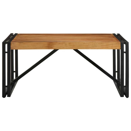 vidaXL Salontafel 80x80x35 cm massief acaciahout afbeelding2 - 1