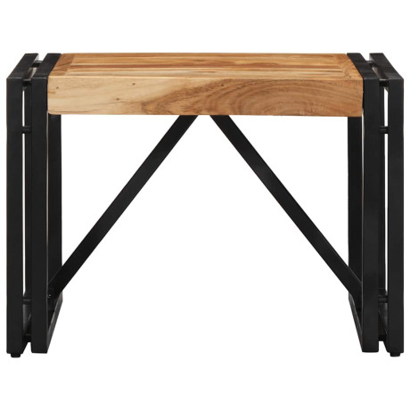 vidaXL Salontafel 50x50x35 cm massief acaciahout afbeelding2 - 1
