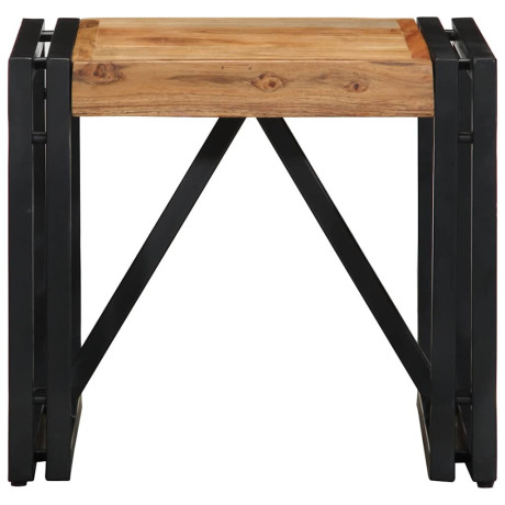 vidaXL Salontafel 40x40x35 cm massief acaciahout afbeelding2 - 1