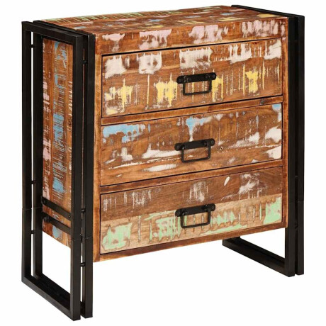 vidaXL Dressoir met lade Bruin 66 x 33 x 70 cm massief gerecycled hout afbeelding2 - 1