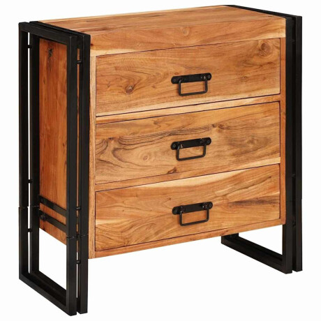 vidaXL Dressoir met lade Bruin 66 x 33 x 70 cm Massief acaciahout afbeelding2 - 1
