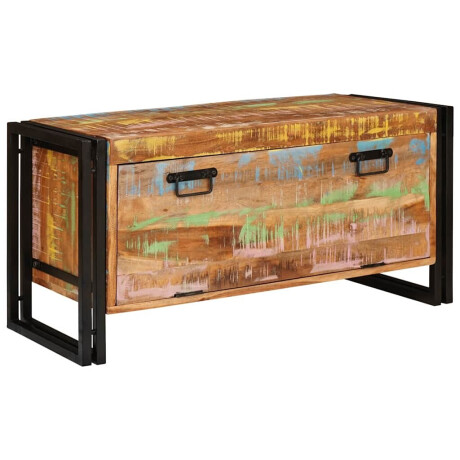 vidaXL Schoenenkast Bruin 90 x 38 x 45 cm massief gerecycled hout afbeelding2 - 1