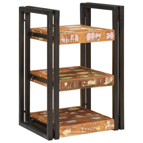 vidaXL Nachtkastje 2 pcs Bruin en zwart Massief Gerecycled Hout afbeelding2 - 1