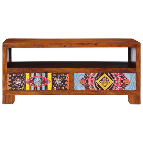 vidaXL Salontafel 90x50x40 cm massief acaciahout afbeelding2 - 1