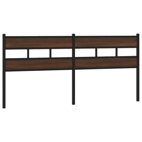 vidaXL Hoofdbord 180 cm bewerkt hout en staal bruin eikenkleurig afbeelding2 - 1