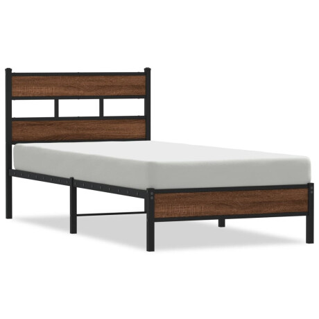 vidaXL Bedframe zonder matras bewerkt hout bruin eikenkleur 90x200 cm afbeelding2 - 1