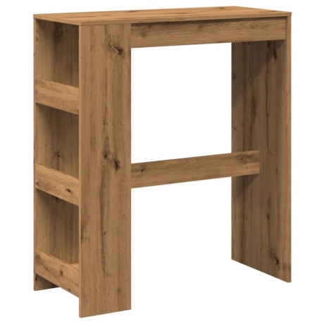 vidaXL Bartafel met rekken 90x40x103,5 cm hout artisanaal eikenkleurig afbeelding2 - 1