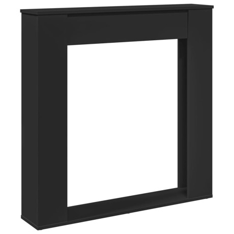 vidaXL Haardombouw 100x20x100 cm bewerkt hout zwart afbeelding2 - 1