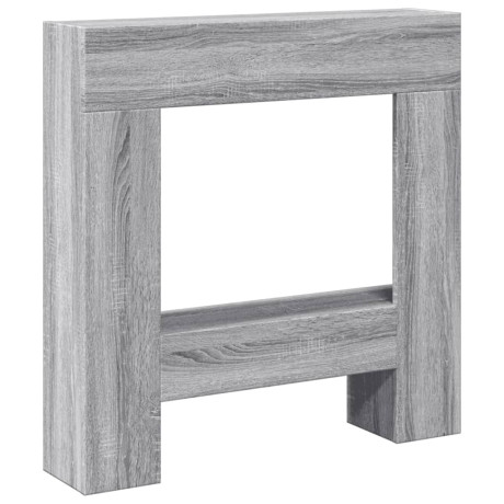 vidaXL Haardombouw 81x18x82 cm bewerkt hout grijs sonoma eikenkleur afbeelding2 - 1