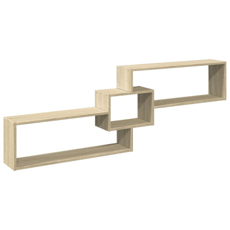 vidaXL Wandkast 158x18x53 cm bewerkt hout sonoma eikenkleurig afbeelding2 - 1