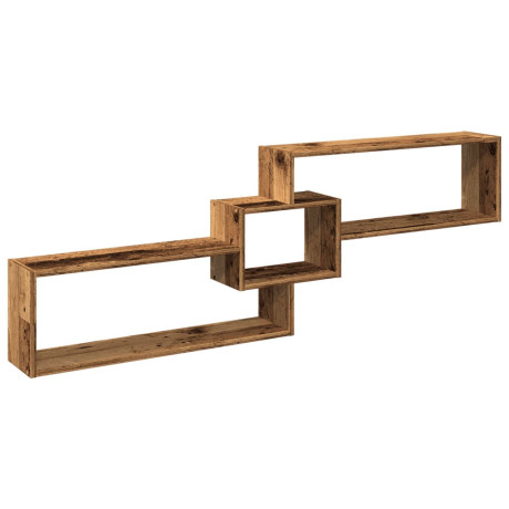 vidaXL Wandkast 158x18x53 cm bewerkt hout oud houtkleurig afbeelding2 - 1