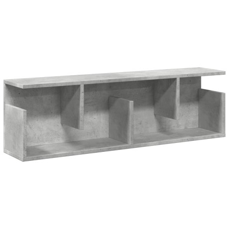 vidaXL Wandkast 100x20x30 cm bewerkt hout betongrijs afbeelding2 - 1