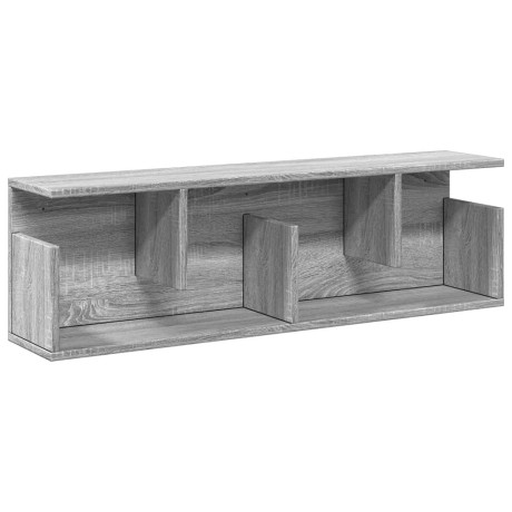 vidaXL Wandkast 100x20x30 cm bewerkt hout grijs sonoma eikenkleurig afbeelding2 - 1