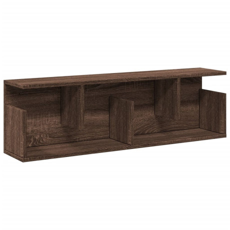 vidaXL Wandkast 100x20x30 cm bewerkt hout bruin eikenkleur afbeelding2 - 1