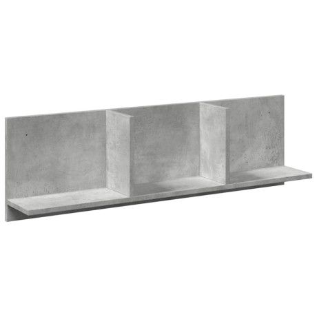 vidaXL Wandkast 100x16,5x30 cm bewerkt hout betongrijs afbeelding2 - 1