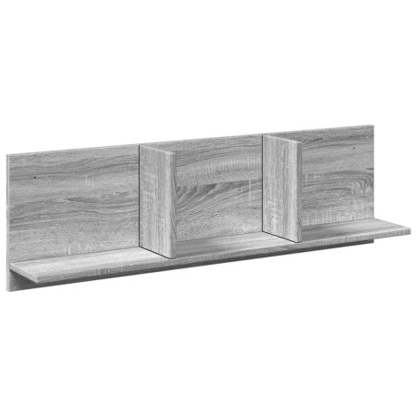 vidaXL Wandkast 100x16,5x30 cm bewerkt hout grijs sonoma eikenkleurig afbeelding2 - 1