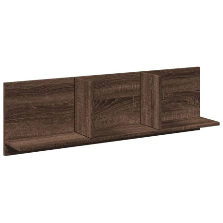 vidaXL Wandkast 100x16,5x30 cm bewerkt hout bruin eikenkleur afbeelding2 - 1