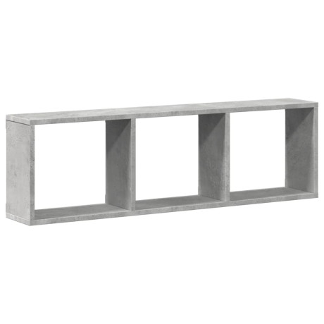 vidaXL Wandkast 100x16x30 cm bewerkt hout betongrijs afbeelding2 - 1