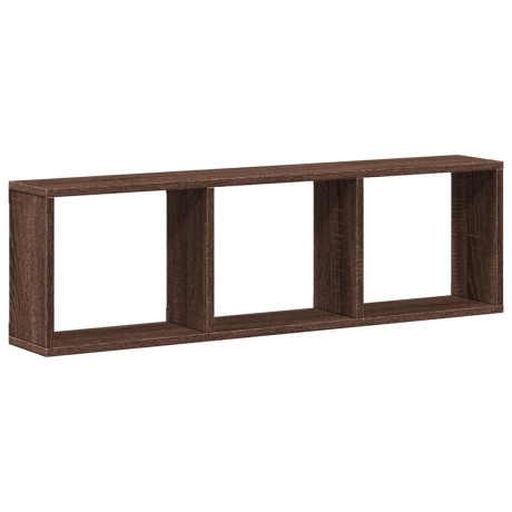 vidaXL Wandkast 100x16x30 cm bewerkt hout bruin eikenkleur afbeelding2 - 1