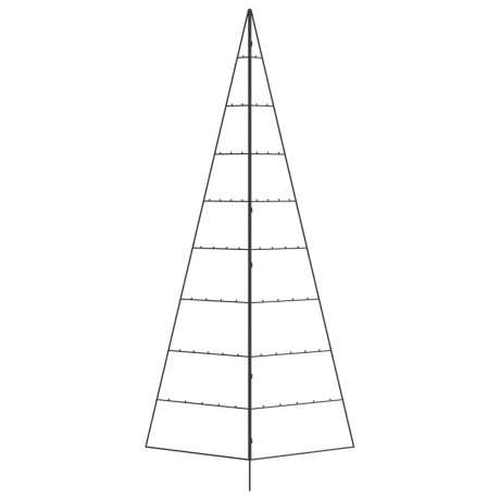 vidaXL Kerstdecoratie kerstboom 210 cm metaal zwart afbeelding2 - 1