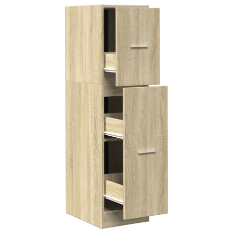 vidaXL Apothekerskast 30x41x118 cm bewerkt hout sonoma eikenkleurig afbeelding2 - 1