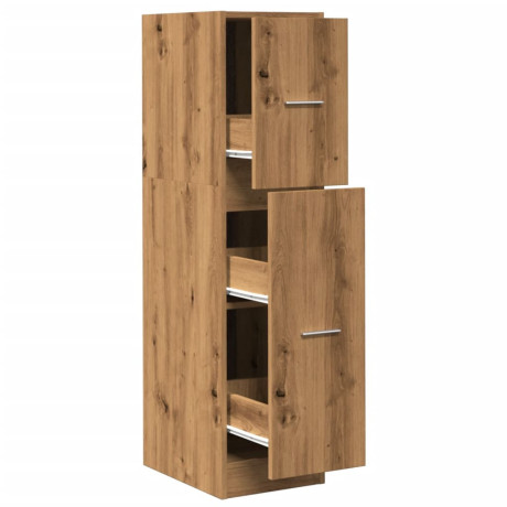 vidaXL Apothekerskast 30x41x118 cm bewerkt hout artisanaal eikenkleur afbeelding2 - 1
