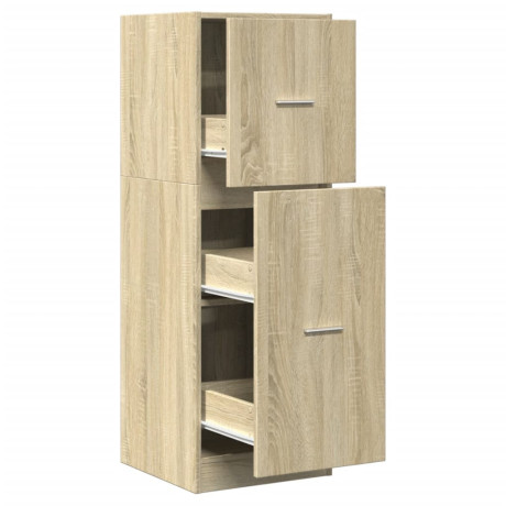 vidaXL Apothekerskast 40x41x118 cm bewerkt hout sonoma eikenkleurig afbeelding2 - 1